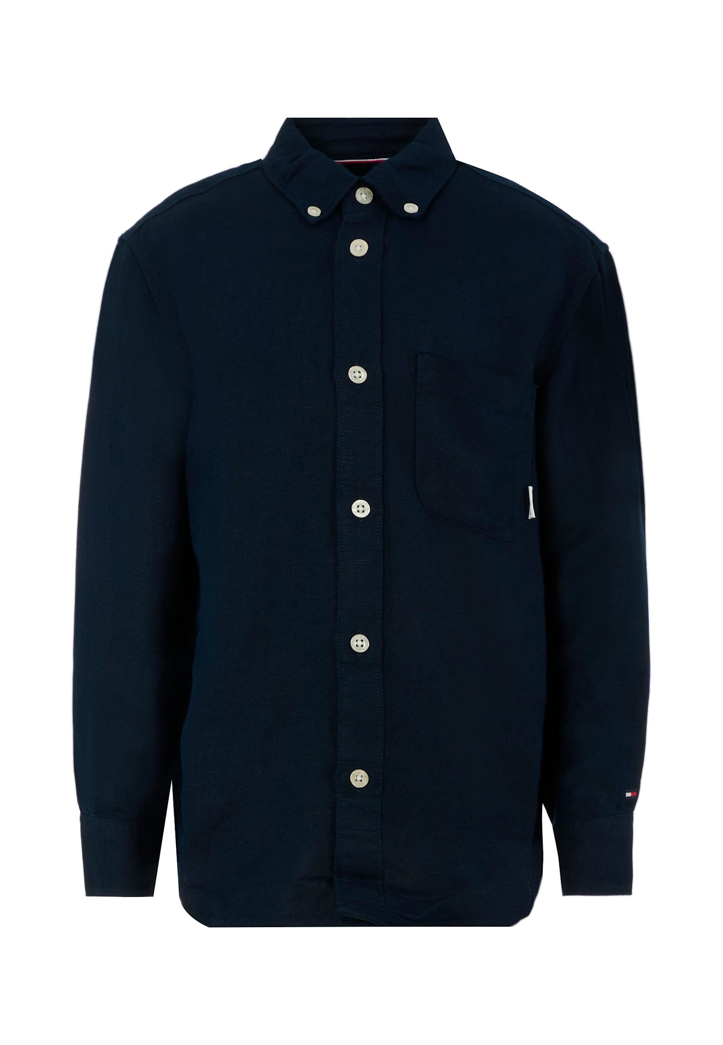 Tommy Hilfiger Blue Shirt For Boy With Flag
