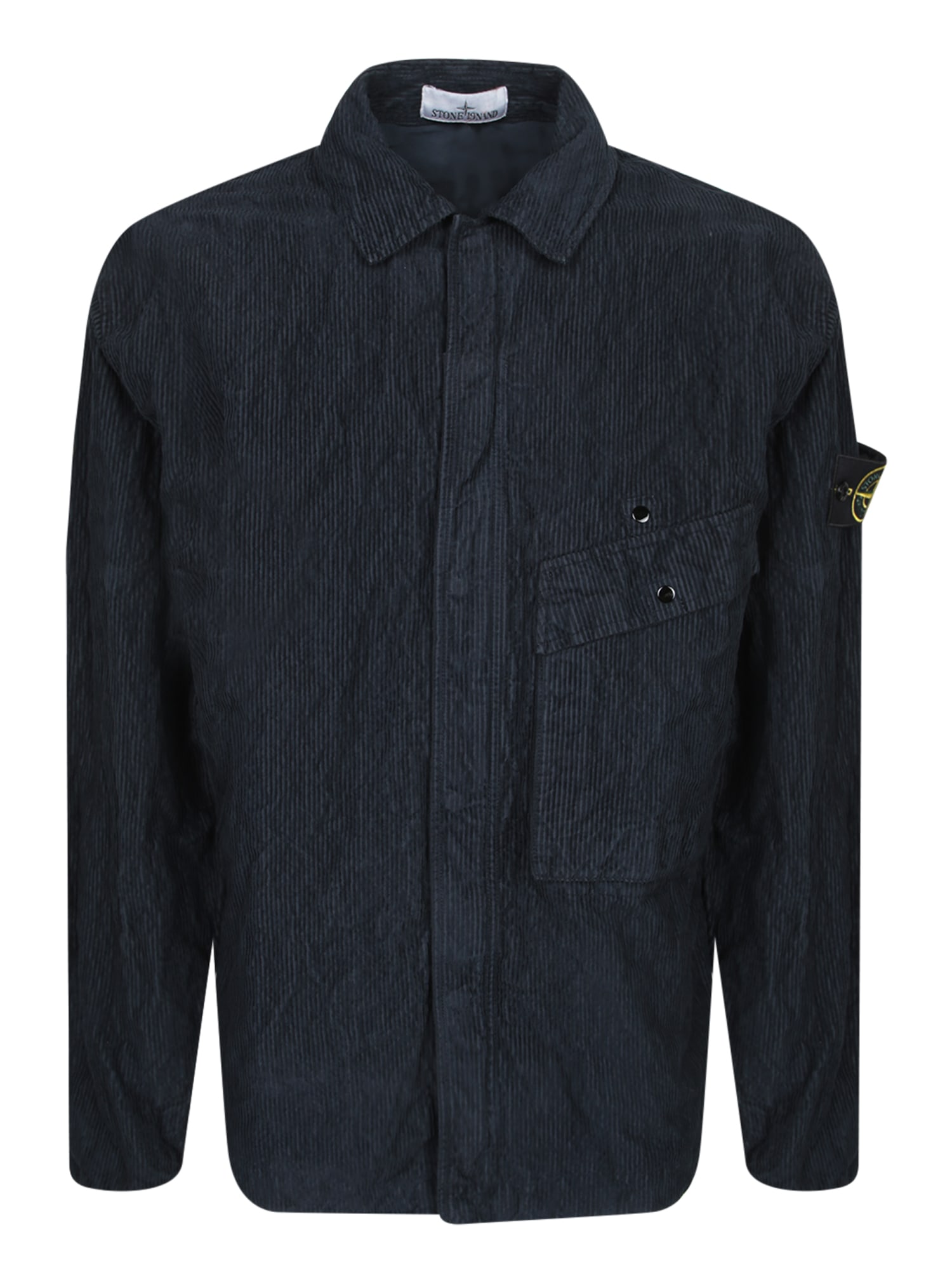 Stone Island Blue Corduroy Overshirt