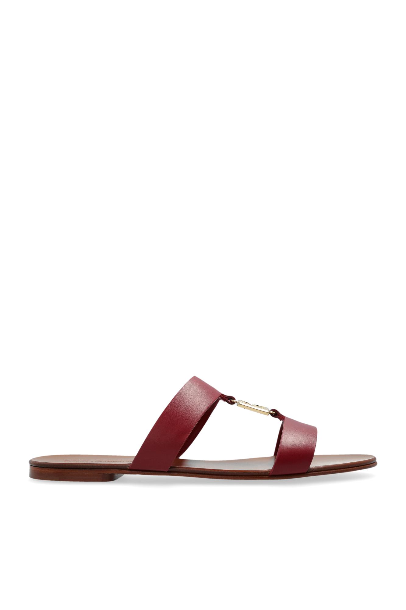 Dolce & Gabbana Slides With A Logo-shaped Appliqué