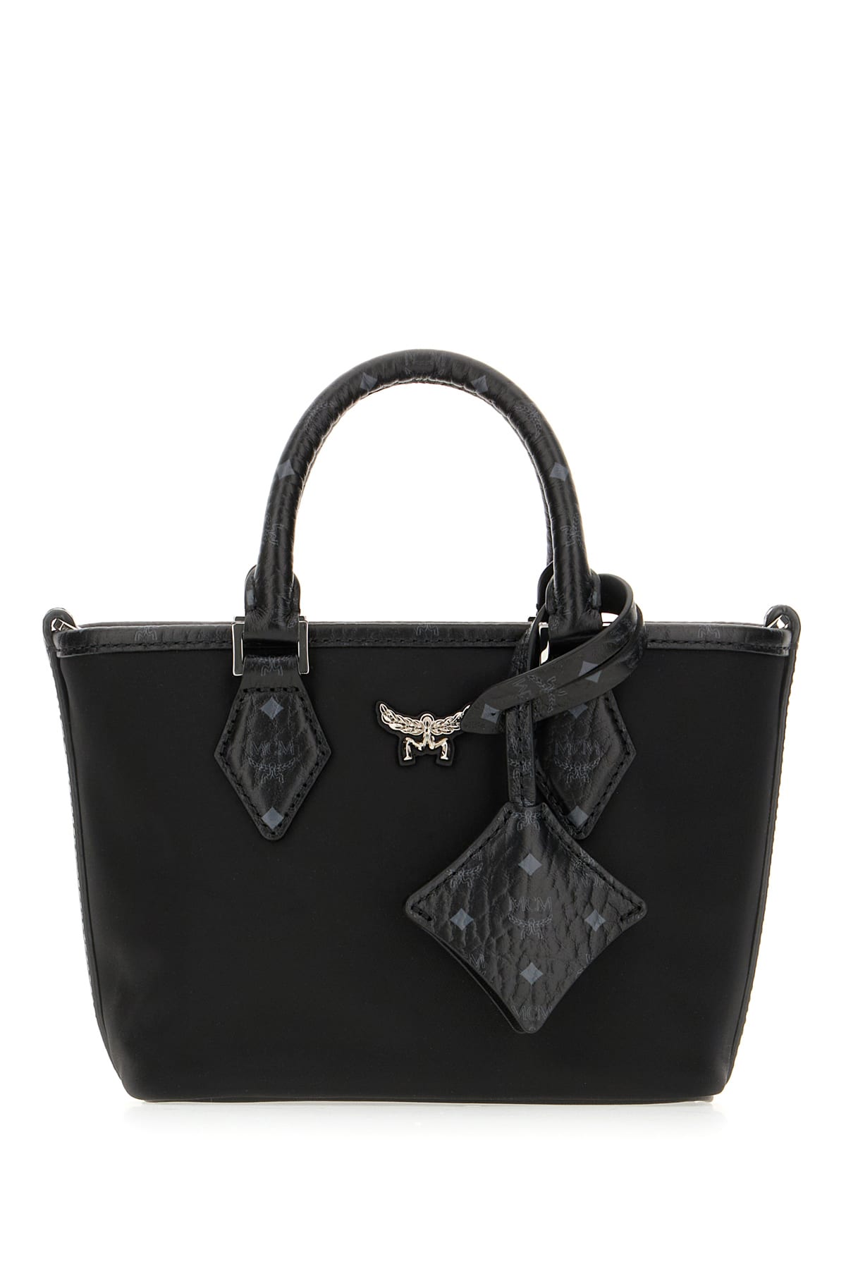 MCM Black Nylon Mini Aren Handbag