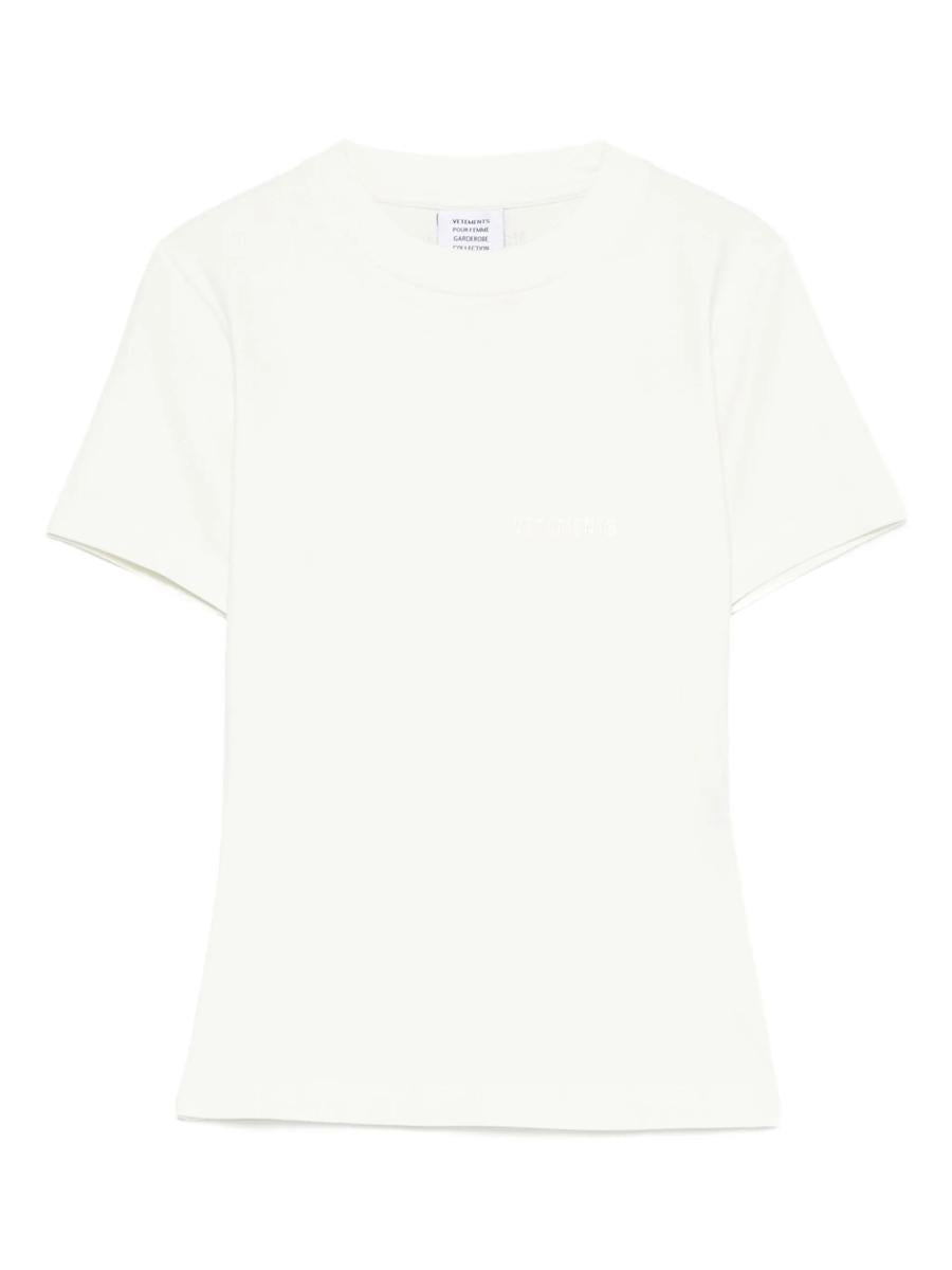 Vetements Logo Fitted T Shirt Women Clothing