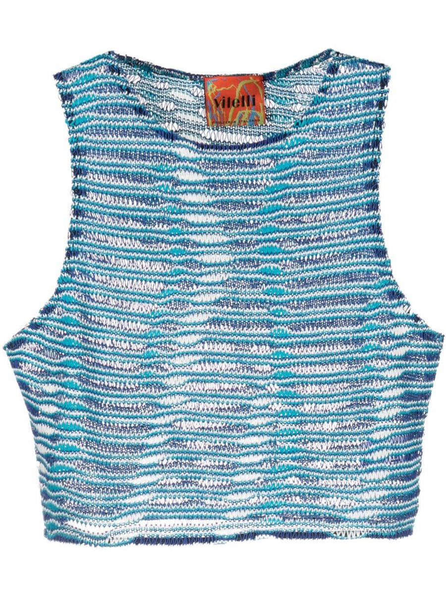 Vitelli Wave Jacquard Crop Top Clothing