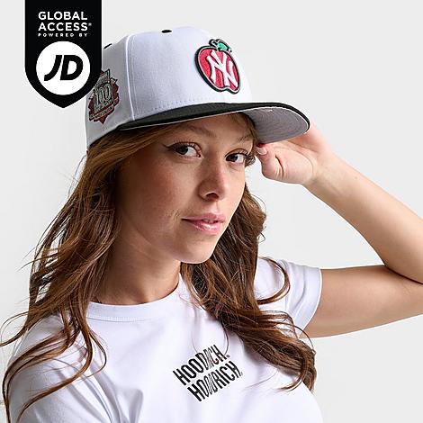 New Era New York Yankees Apple NFL 9FIFTY Snapback Hat in Black/White