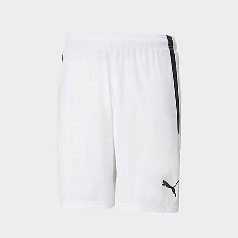 PUMA Men's teamLIGA Soccer Shorts in Puma White/Puma Black Size: 2XL