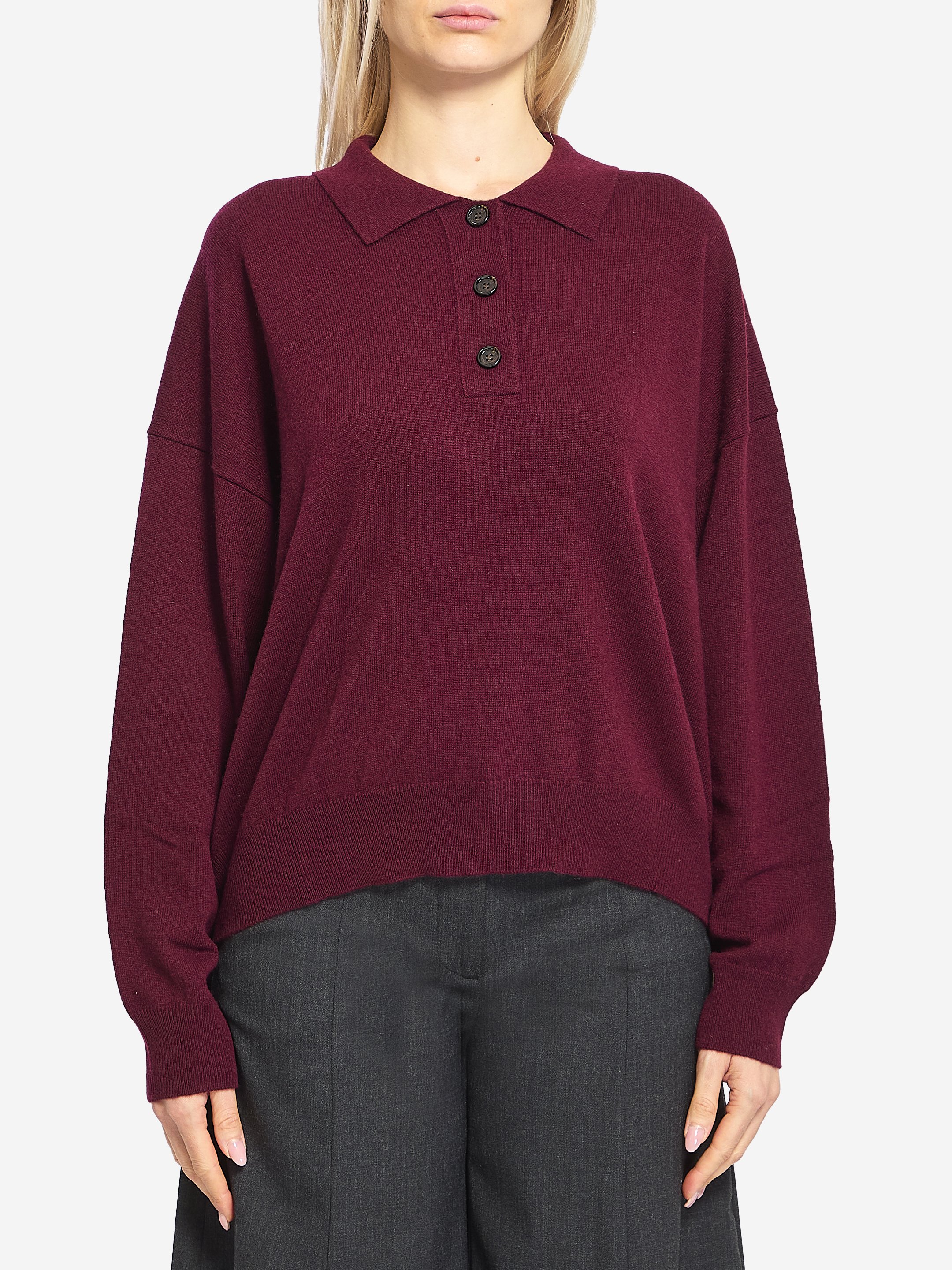 Wool and cashmere polo shirt
