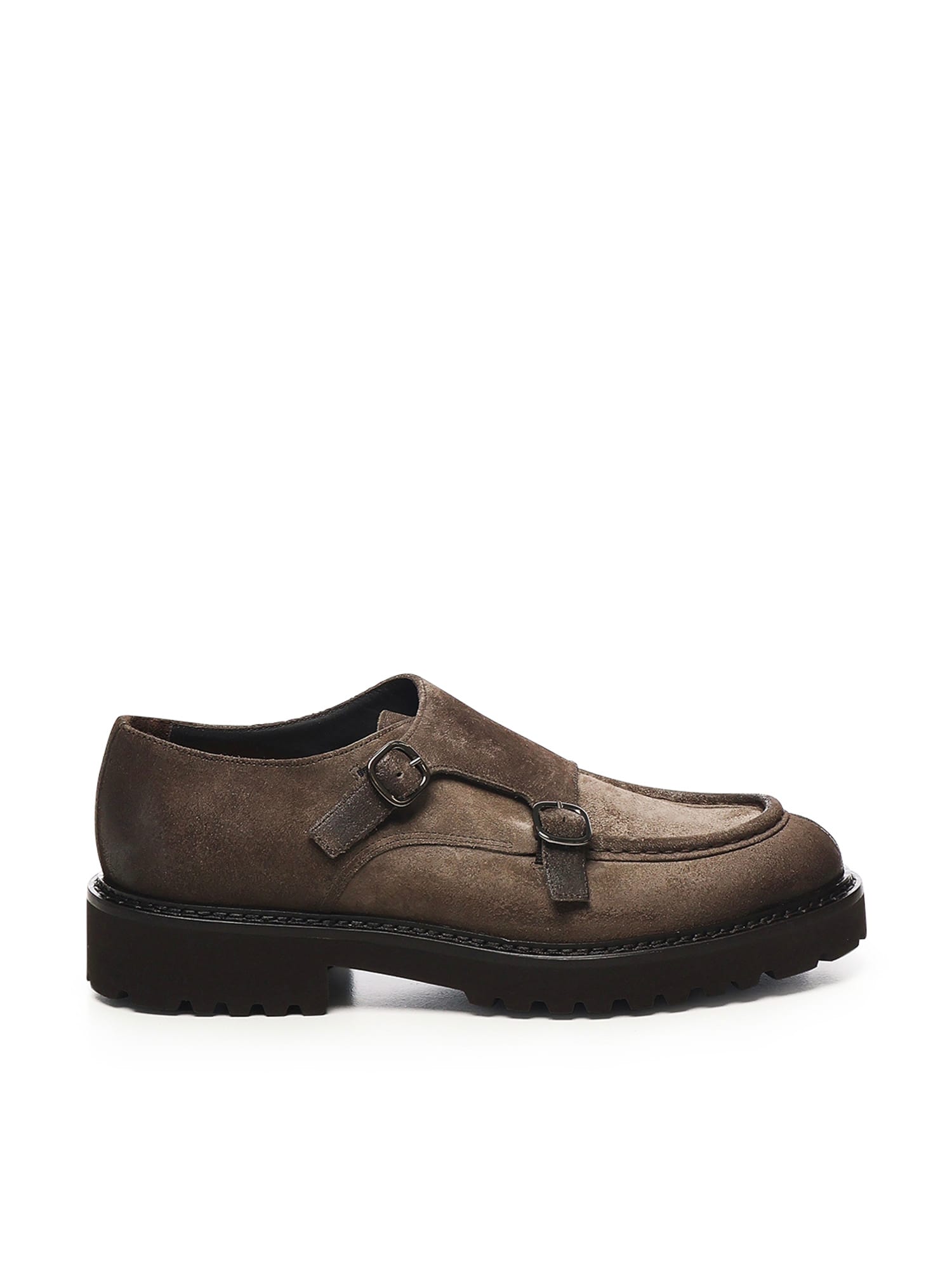 Doucal's Leather Double-buckle Loafer