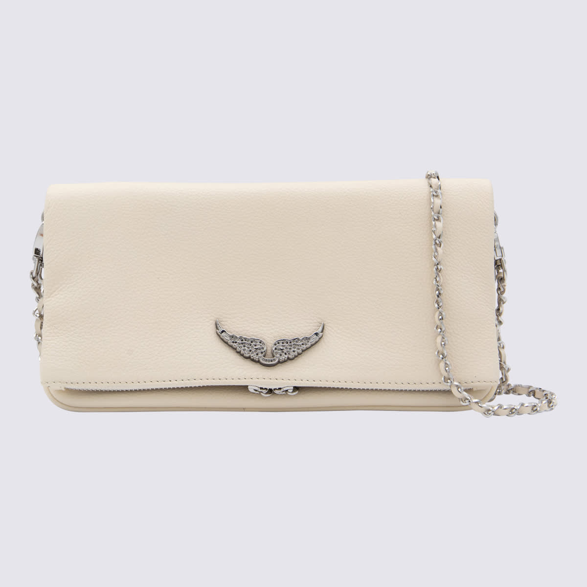Zadig & Voltaire White Leather Rock Nano Shoulder Bag