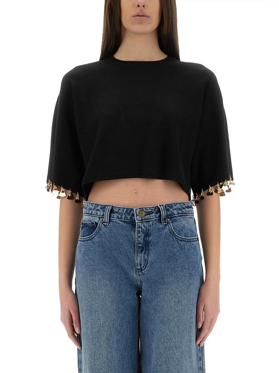 Rabanne Knit Crop T-Shirt