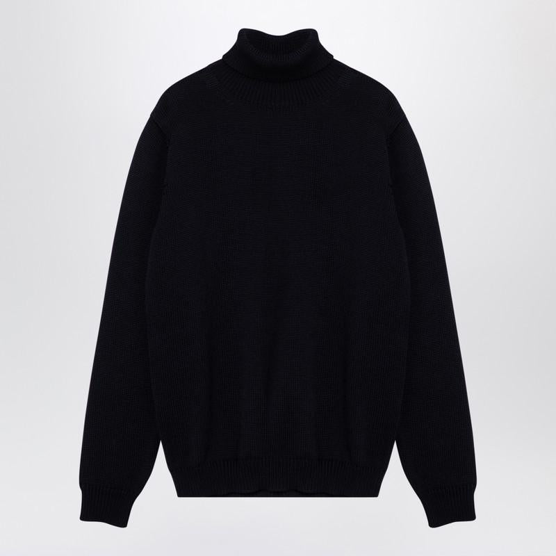 Roberto Collina Navy Turtleneck Pullover