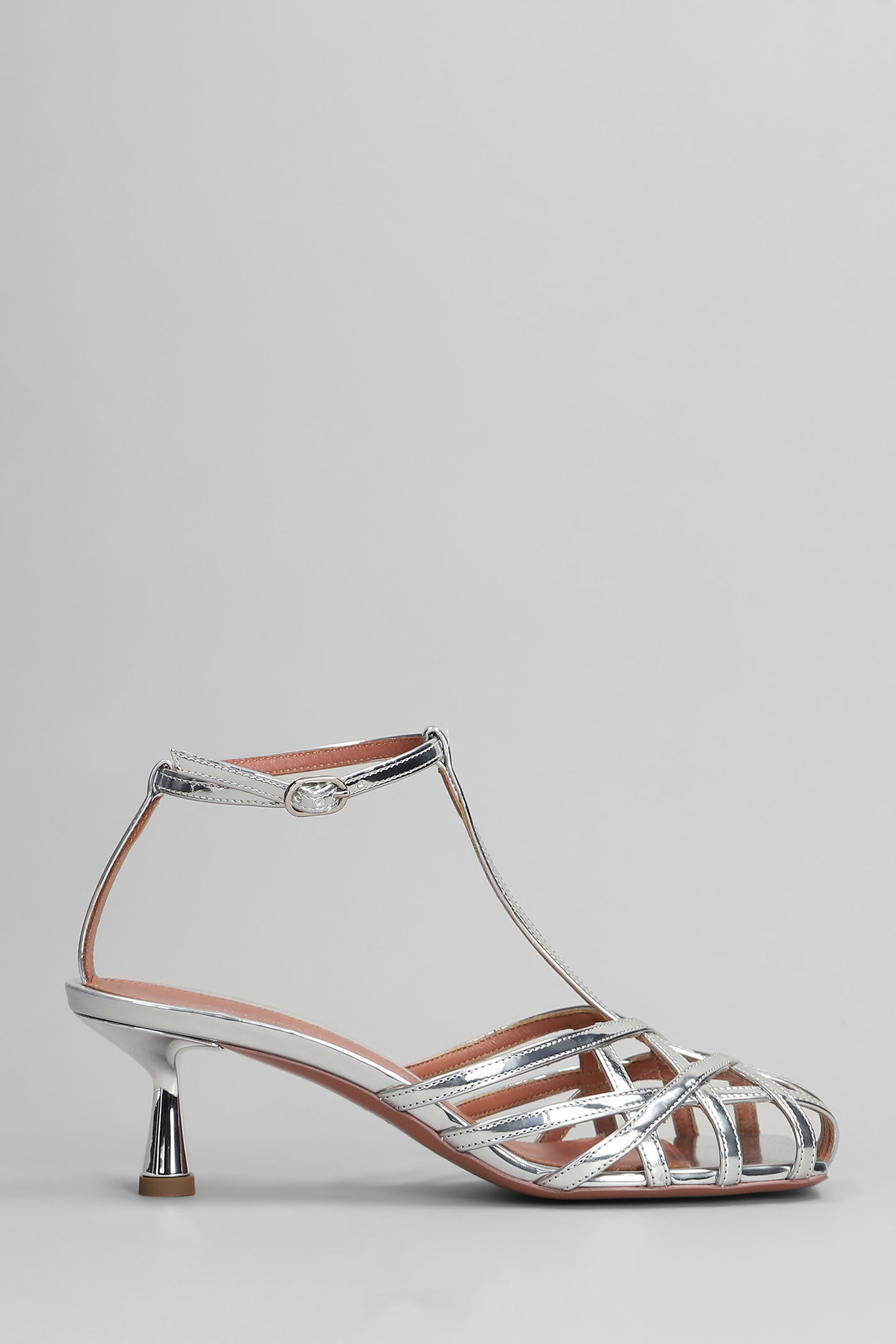 Aldo Castagna Manila Sandals In Silver Leather