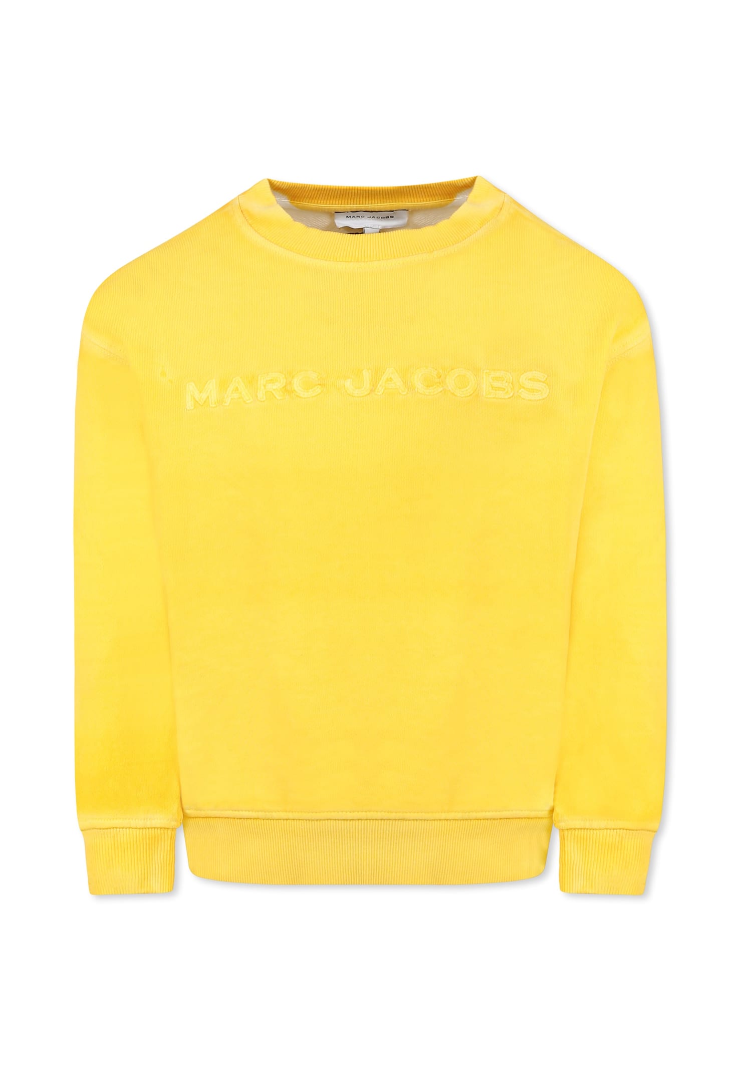 Little Marc Jacobs Yellow Sweatshirt For Kids With Logo