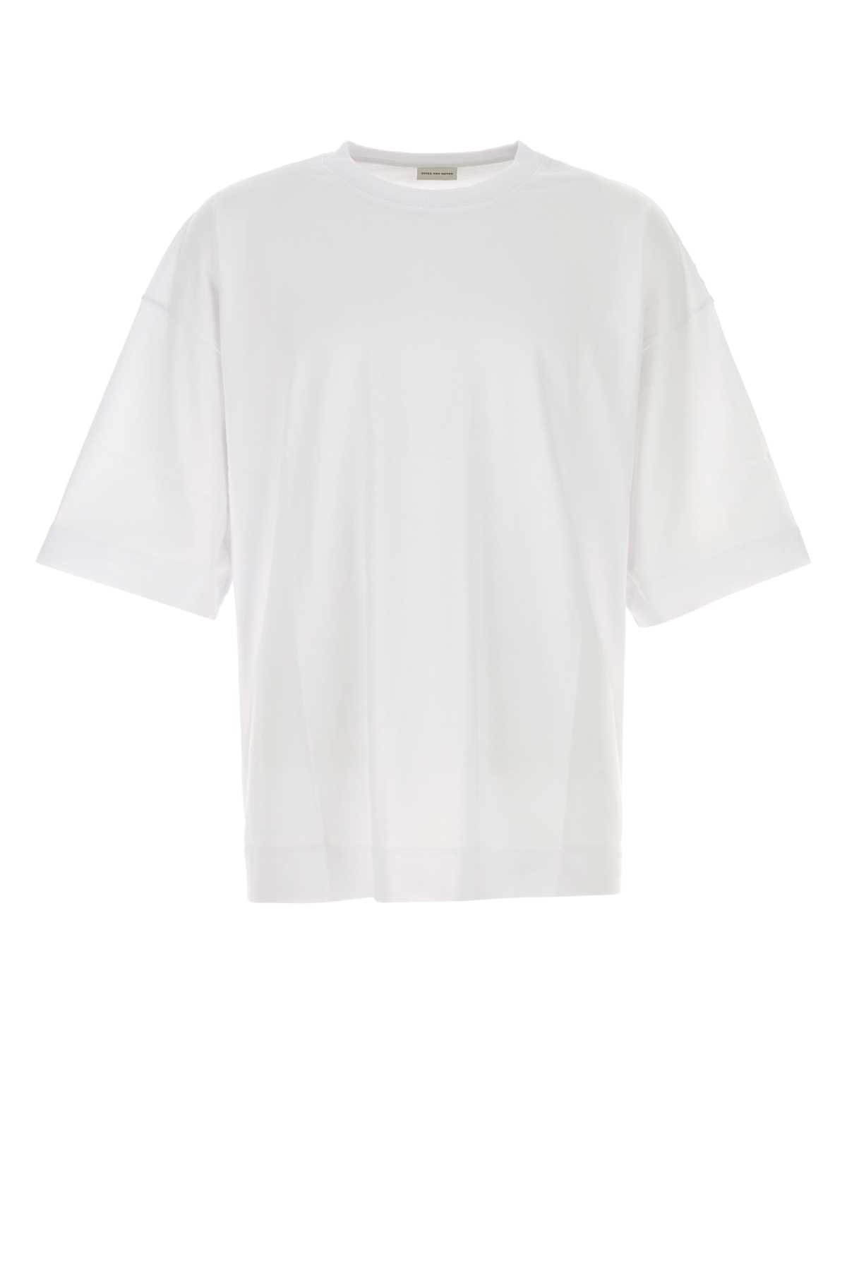 Dries Van Noten Black Cotton Oversize Hen T-shirt