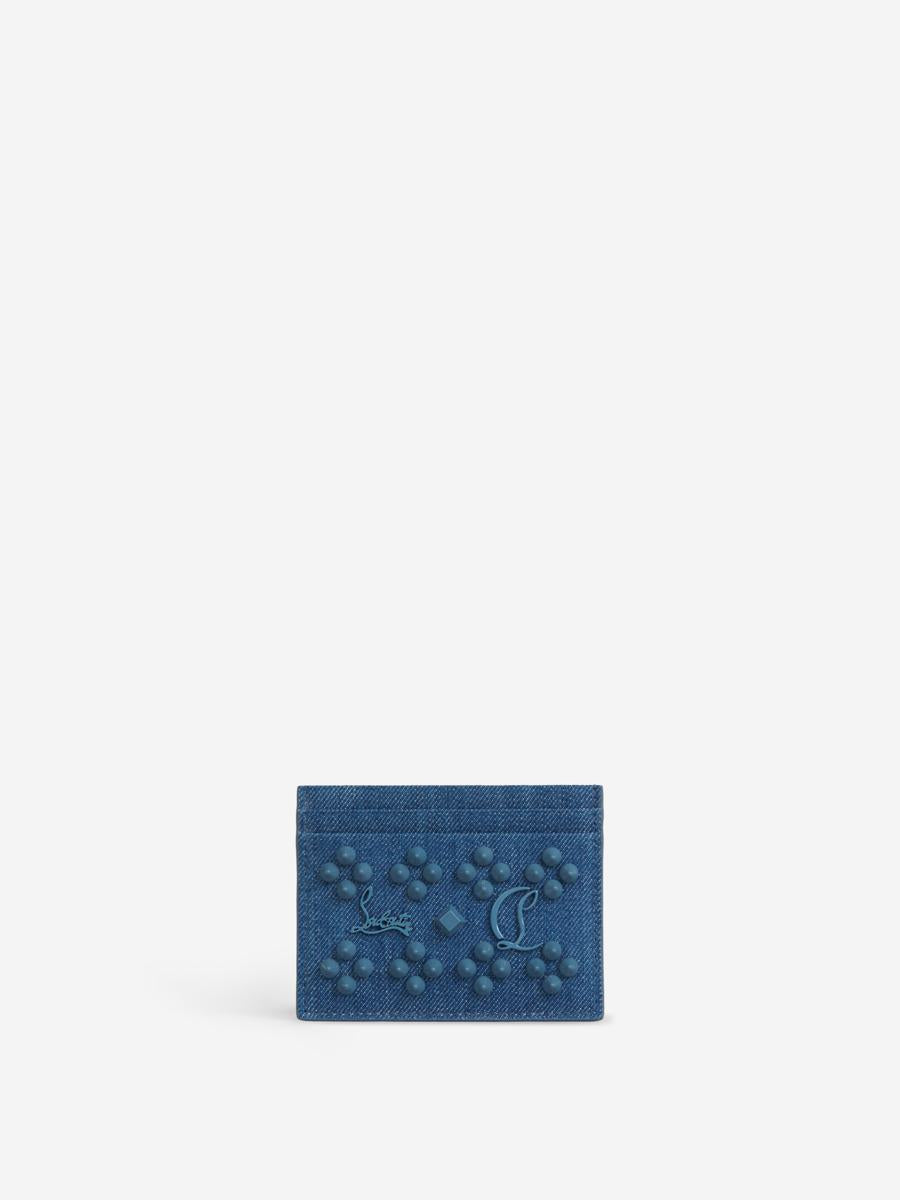 Christian Louboutin Denim Studded Card Holder