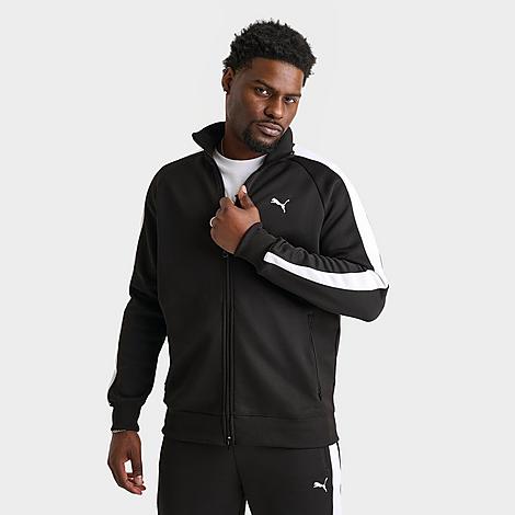 PUMA Men's T7 Always On Track Jacket in Puma Black/Puma White Size: Small