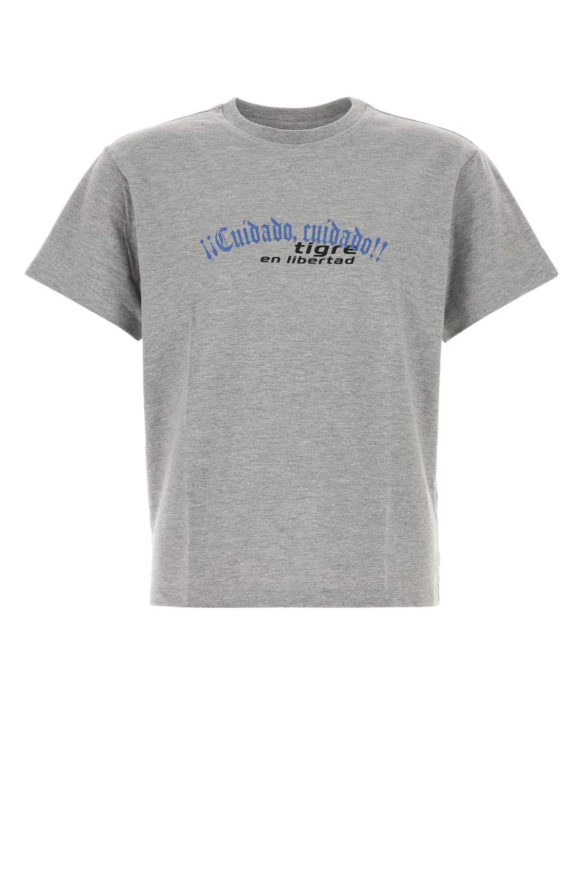 Gimaguas Grey Cotton And Polyester Tigre T-shirt