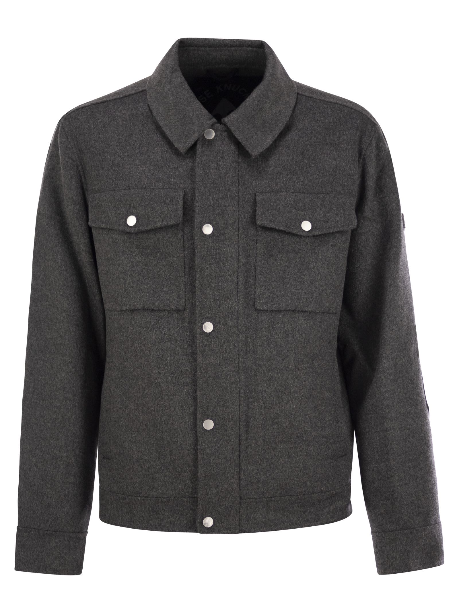 Moose Knuckles Shirt-cut Jacket In Wool And Cashmere