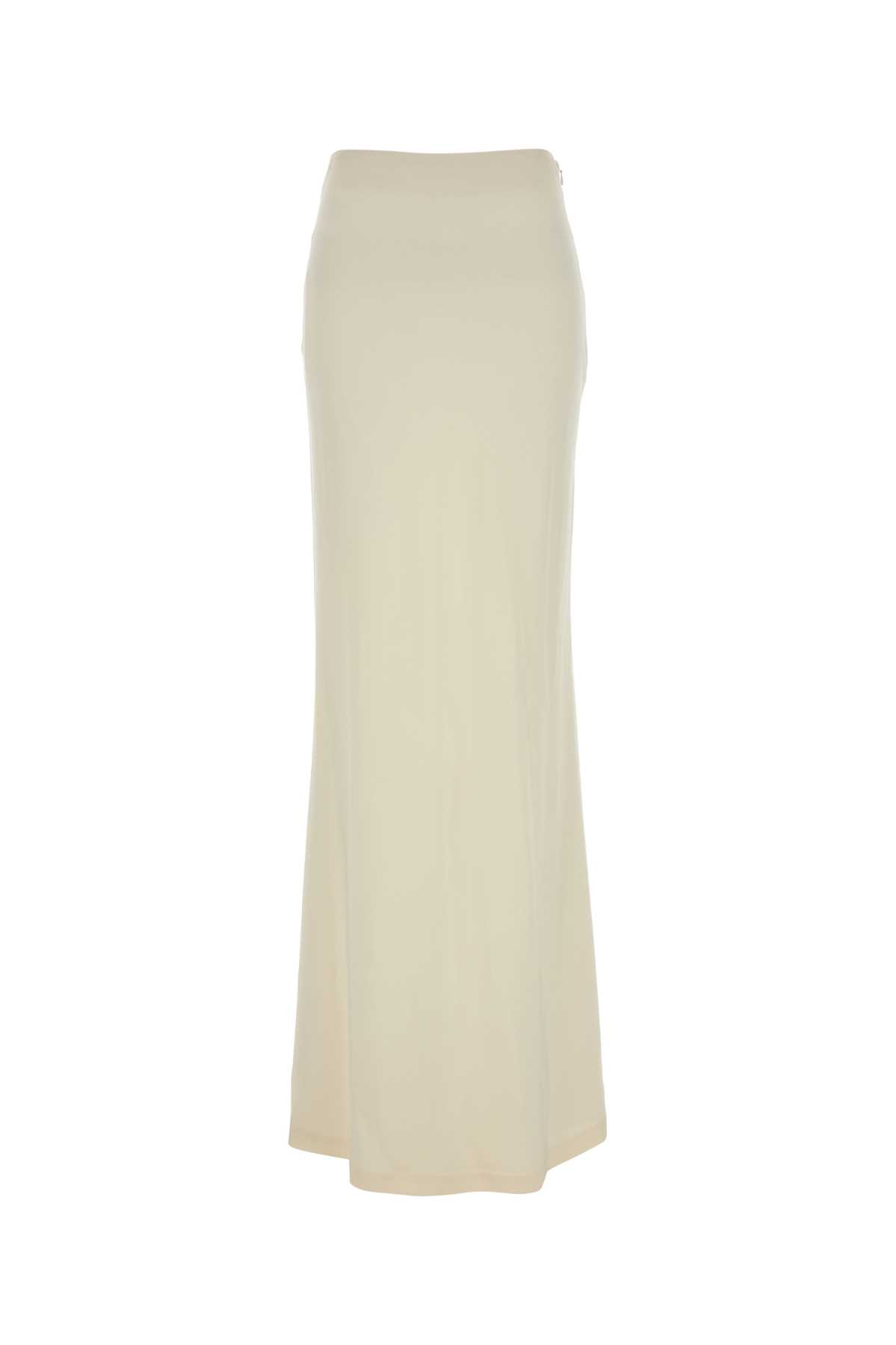 Alessandra Rich Ivory Stretch Crepe Skirt