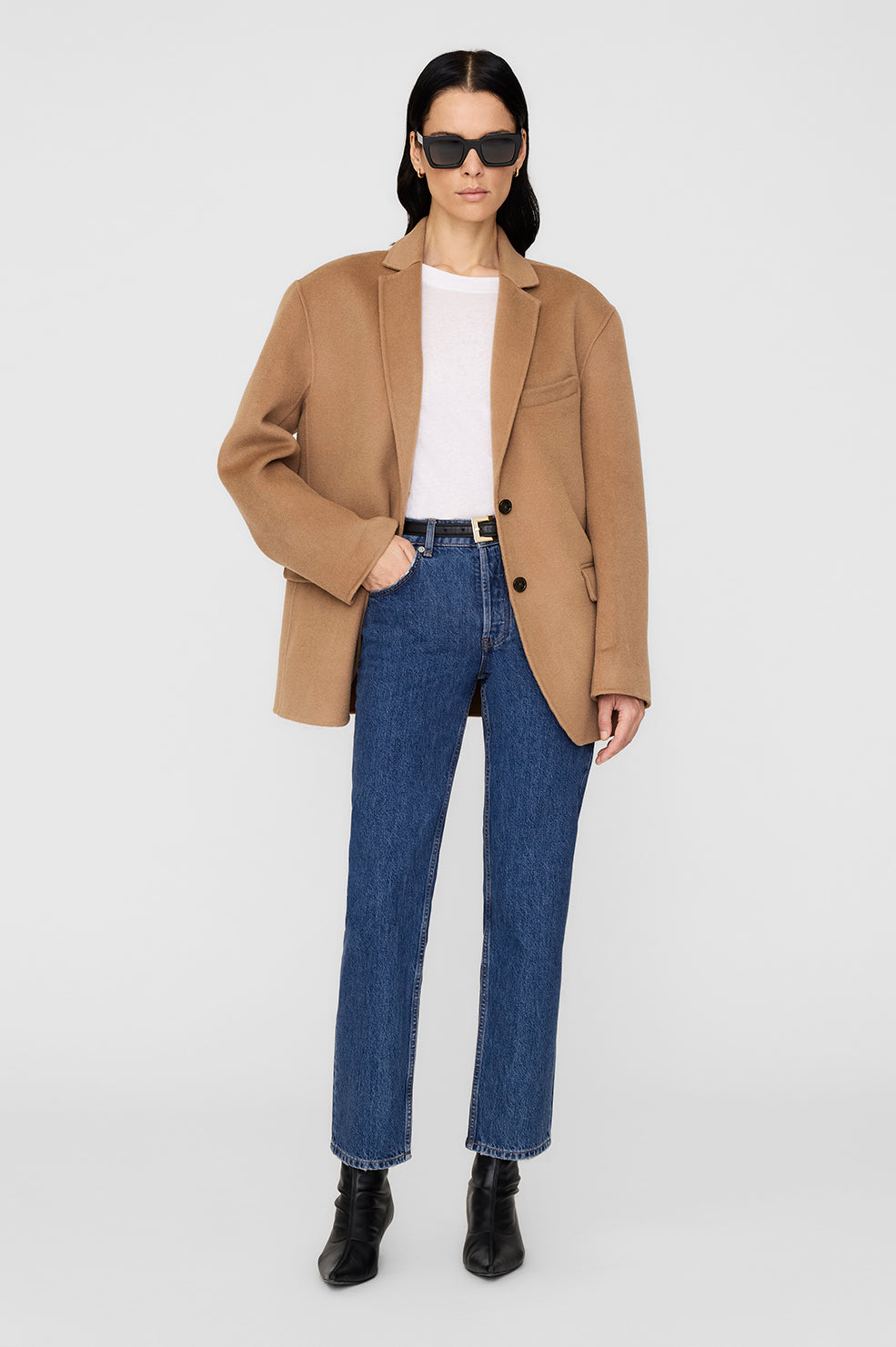 Quinn Blazer - Camel Cashmere Blend