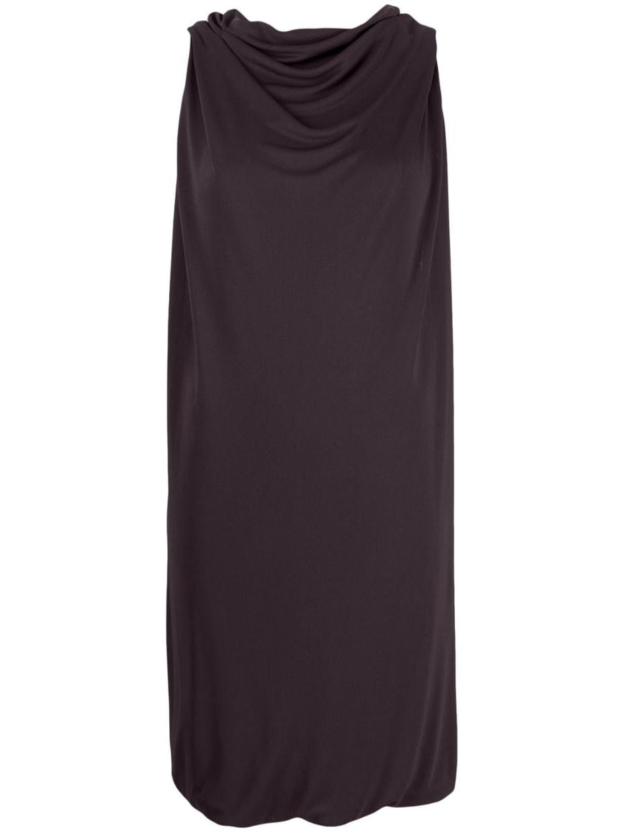 Lanvin Knee Scarf Dress Twisted Back Clothing