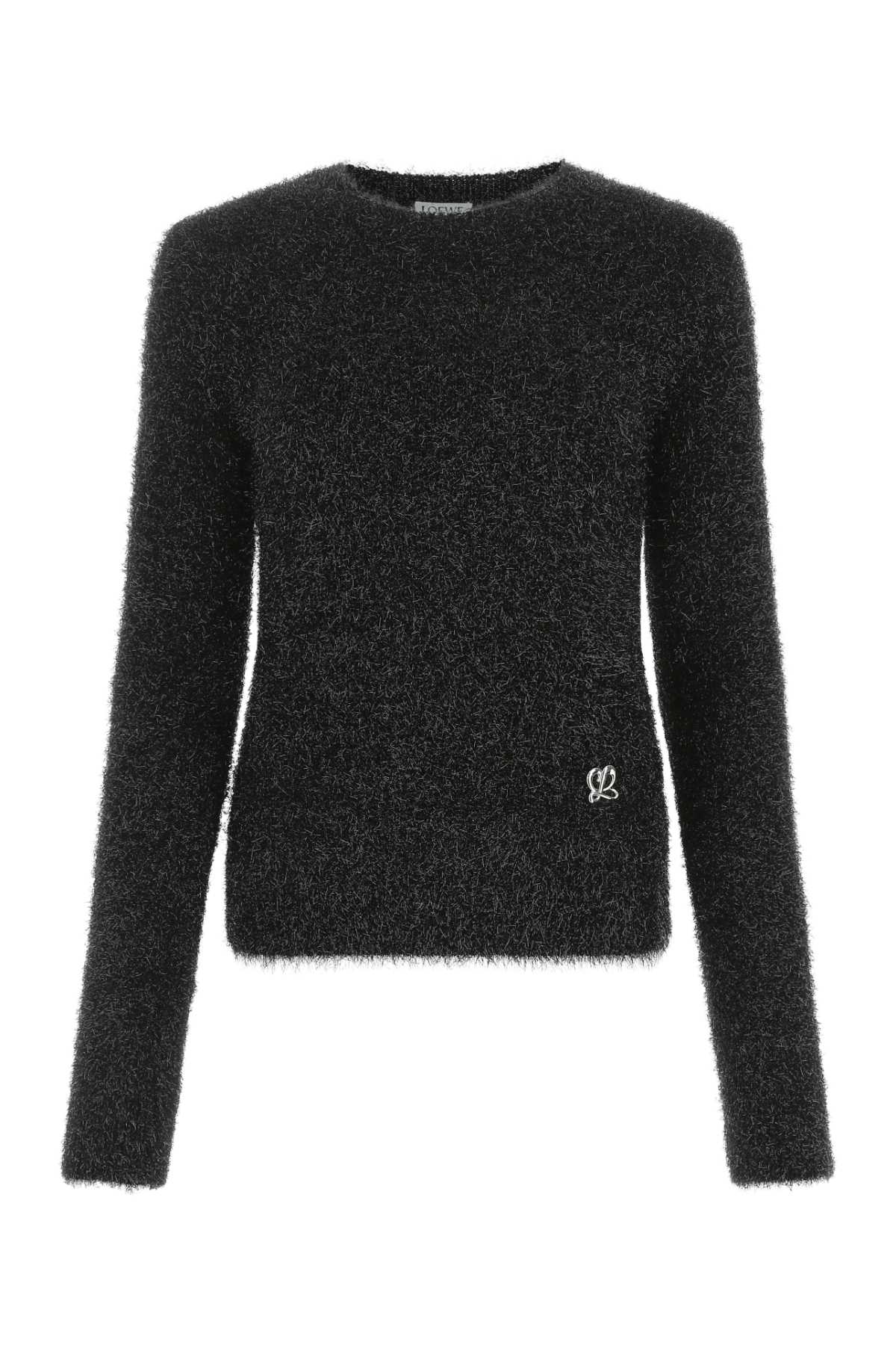 Loewe Black Stretch Viscose Blend Sweater