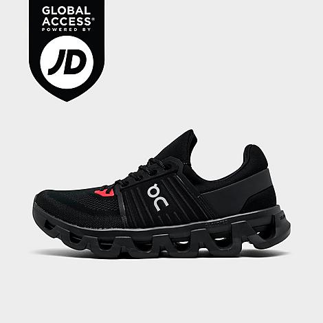On Men's Cloudswift 4 Running Shoes in Black/Red/Silver Size: 7.5