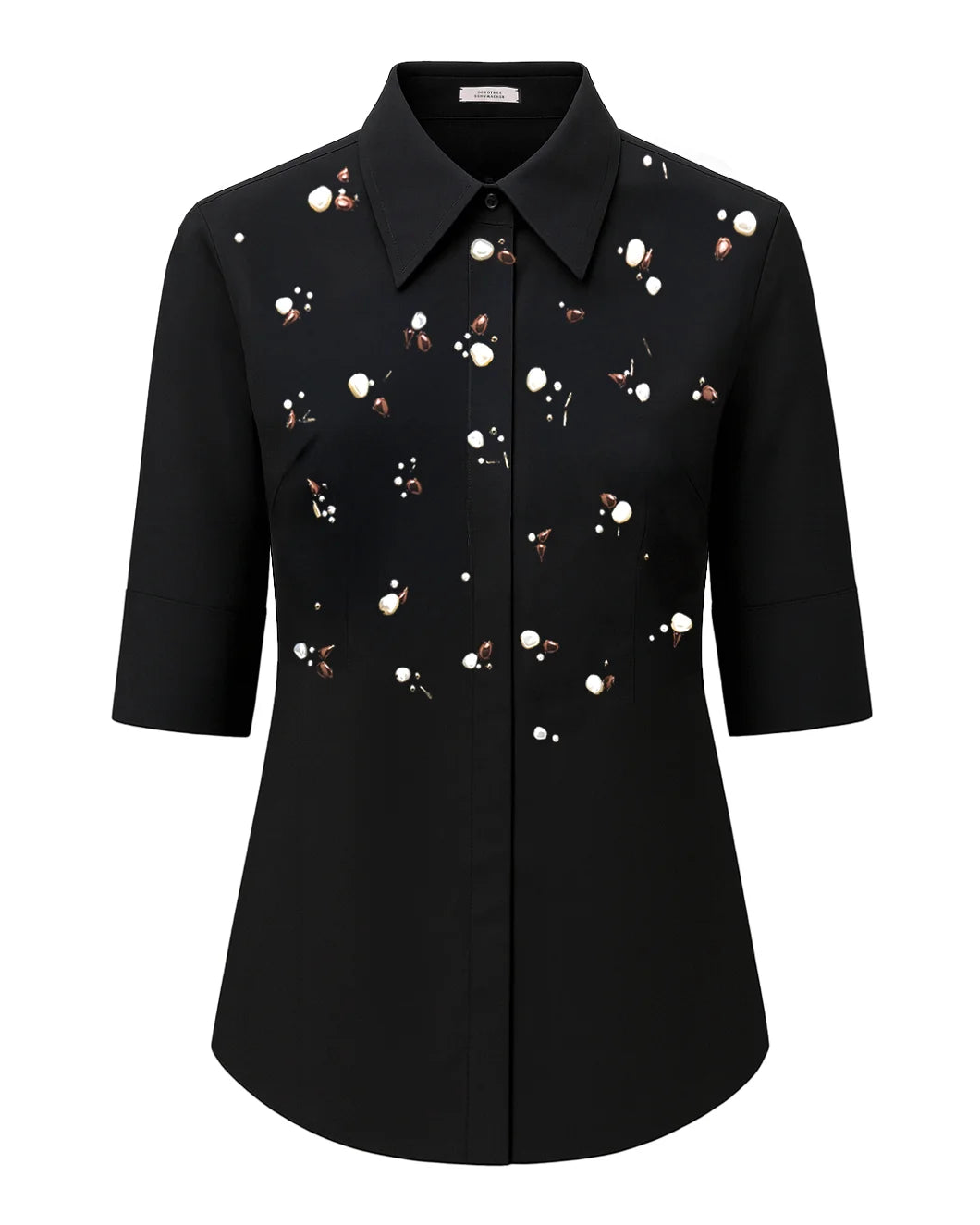 Poplin Power Blouse Pure Black