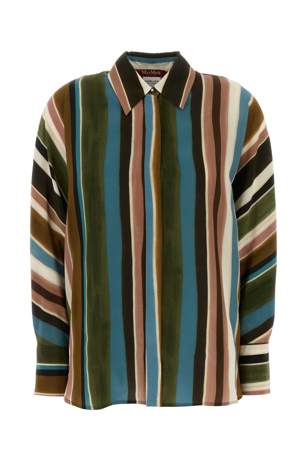 Max Mara Studio Printed Silk Arpe Shirt