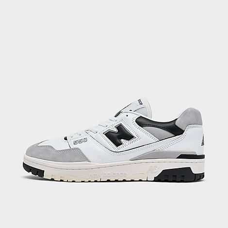 New Balance Men's 550 Casual Shoes in White/Black/Grey Size: 7.5