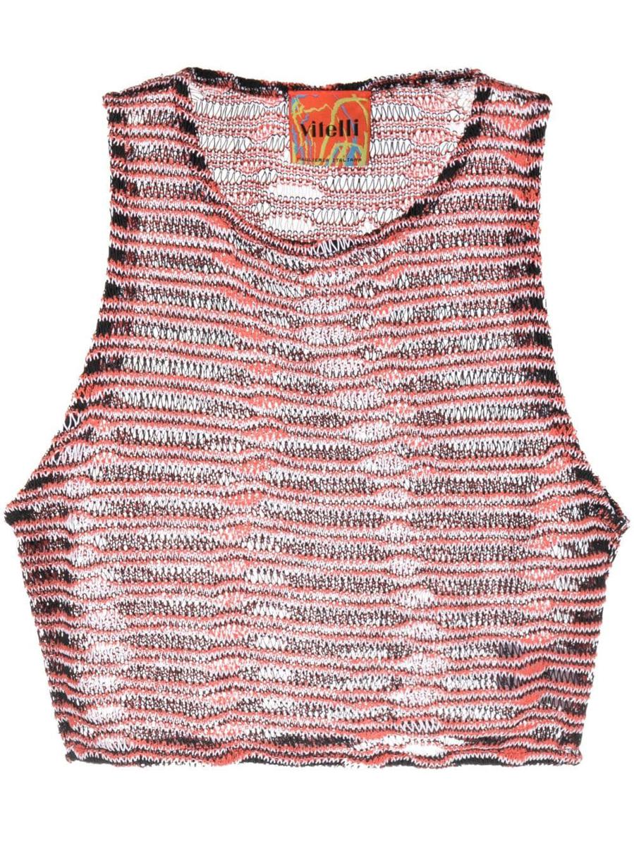 Vitelli Wave Jacquard Crop Top Clothing