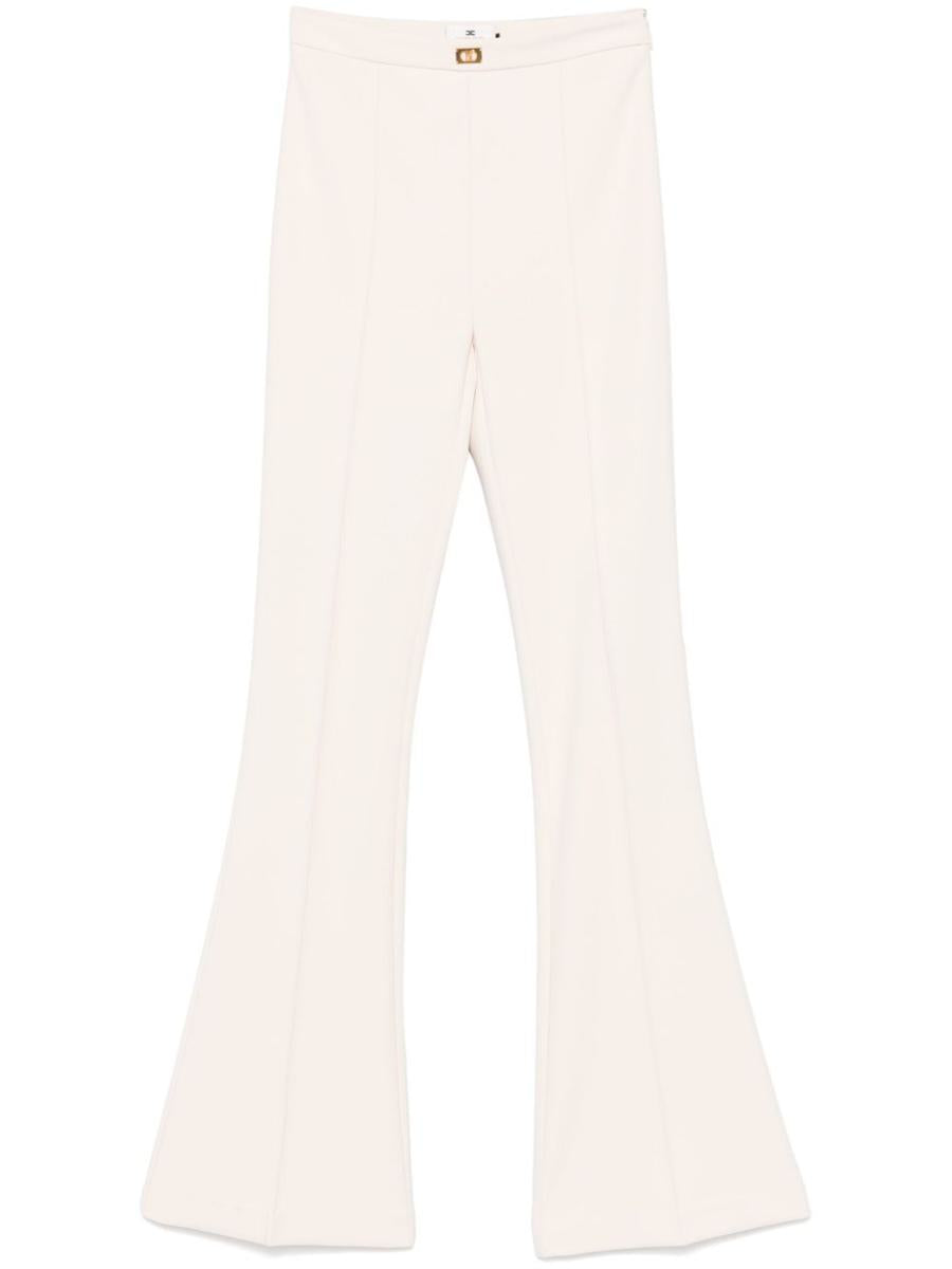 Elisabetta Franchi Butter Flared Trouser With Logo