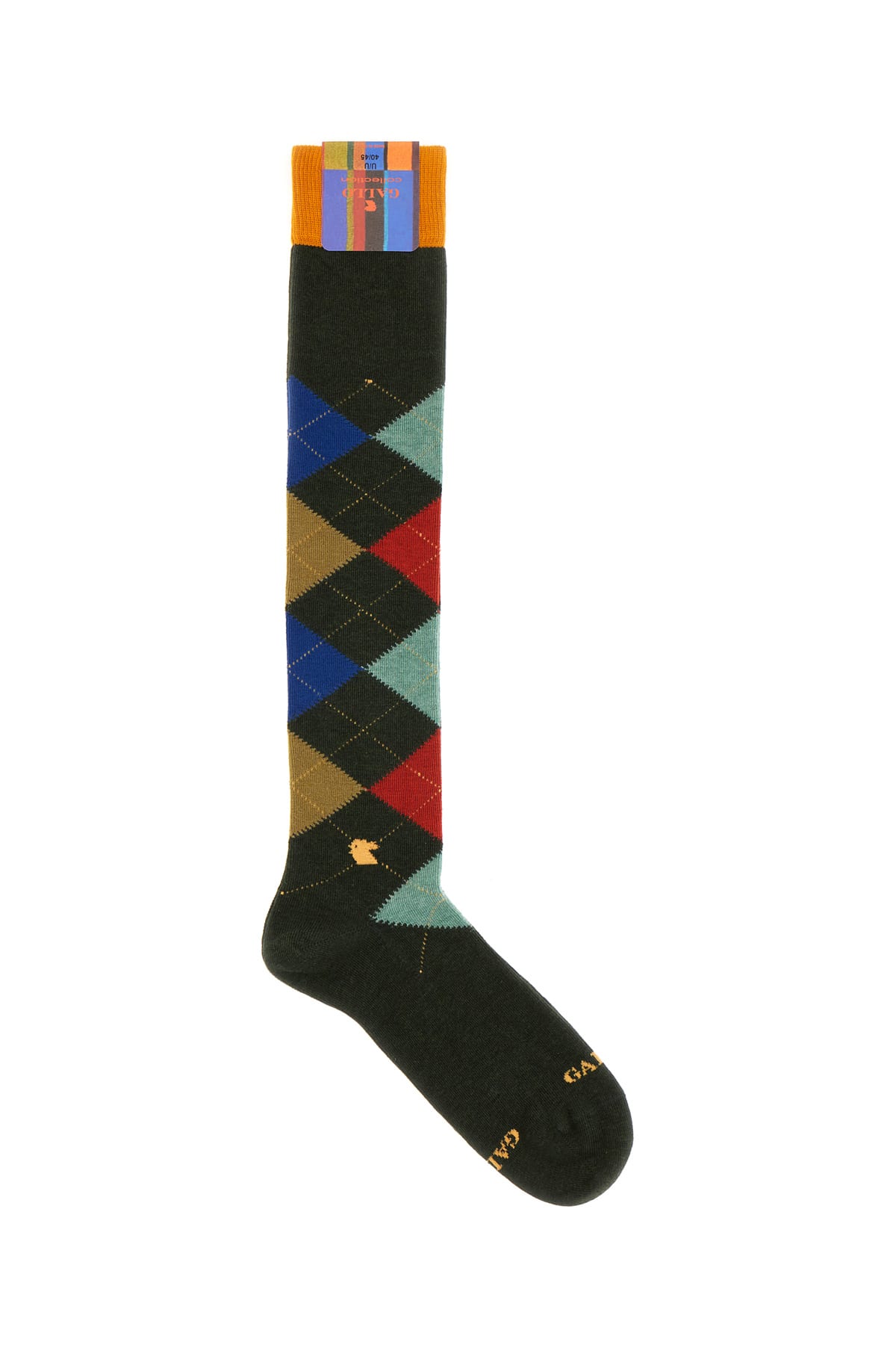 Gallo Embroidered Stretch Cotton Blend Socks