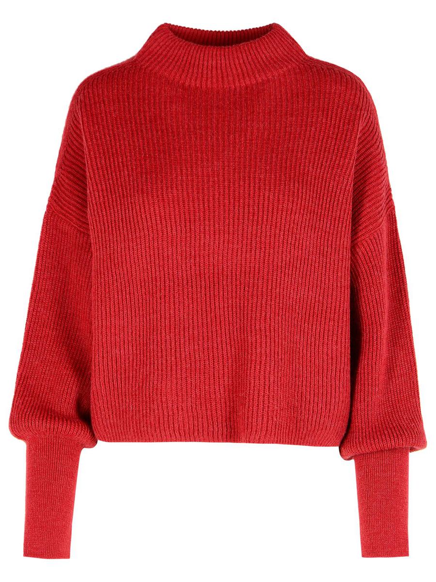 Closed Raspberry Alpaca Blend Sweater