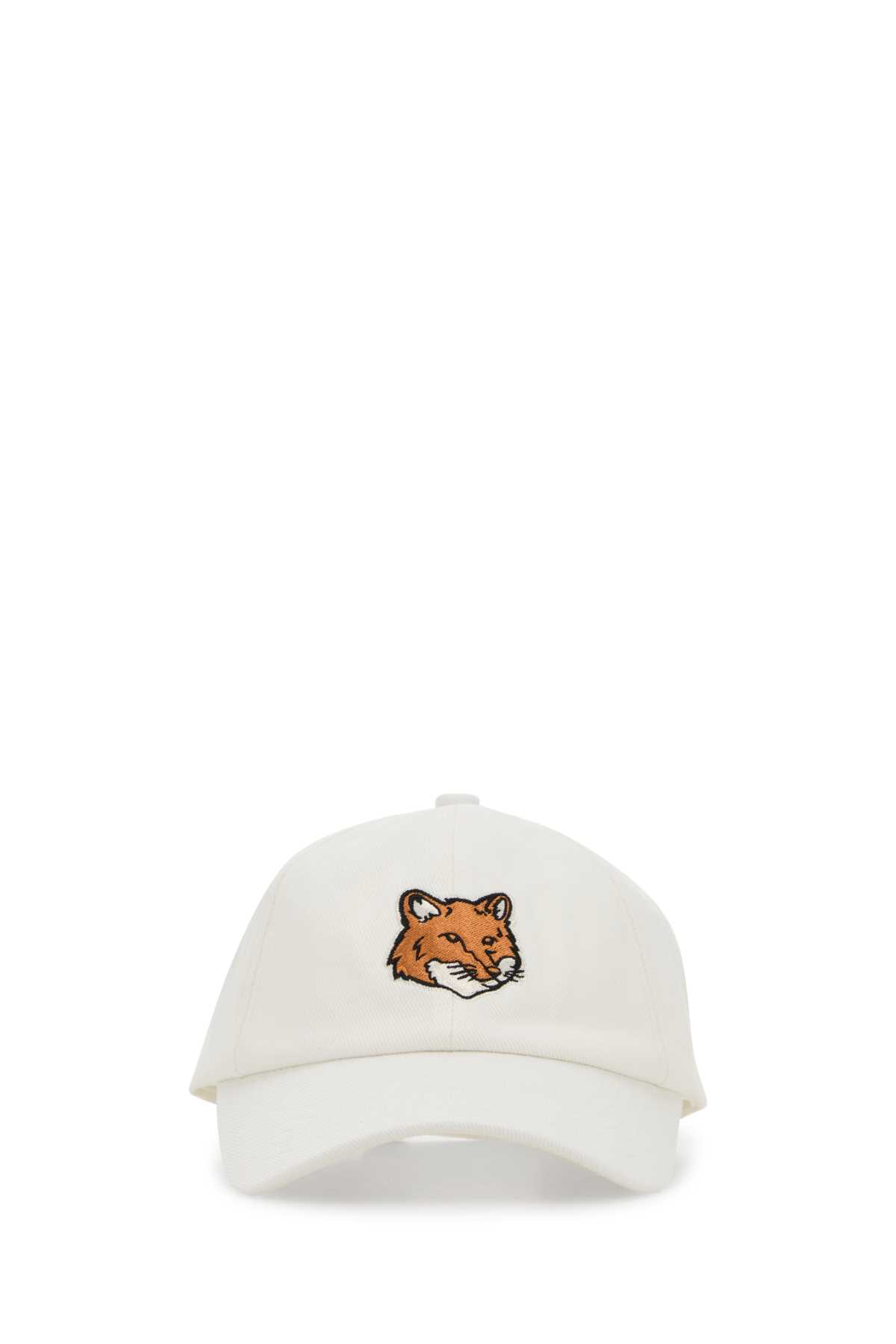 Maison Kitsuné White Cotton Baseball Cap