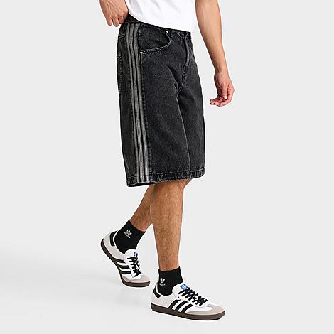 adidas Men's Originals adicolor Firebird Denim Shorts in True Black Denim Size: 36