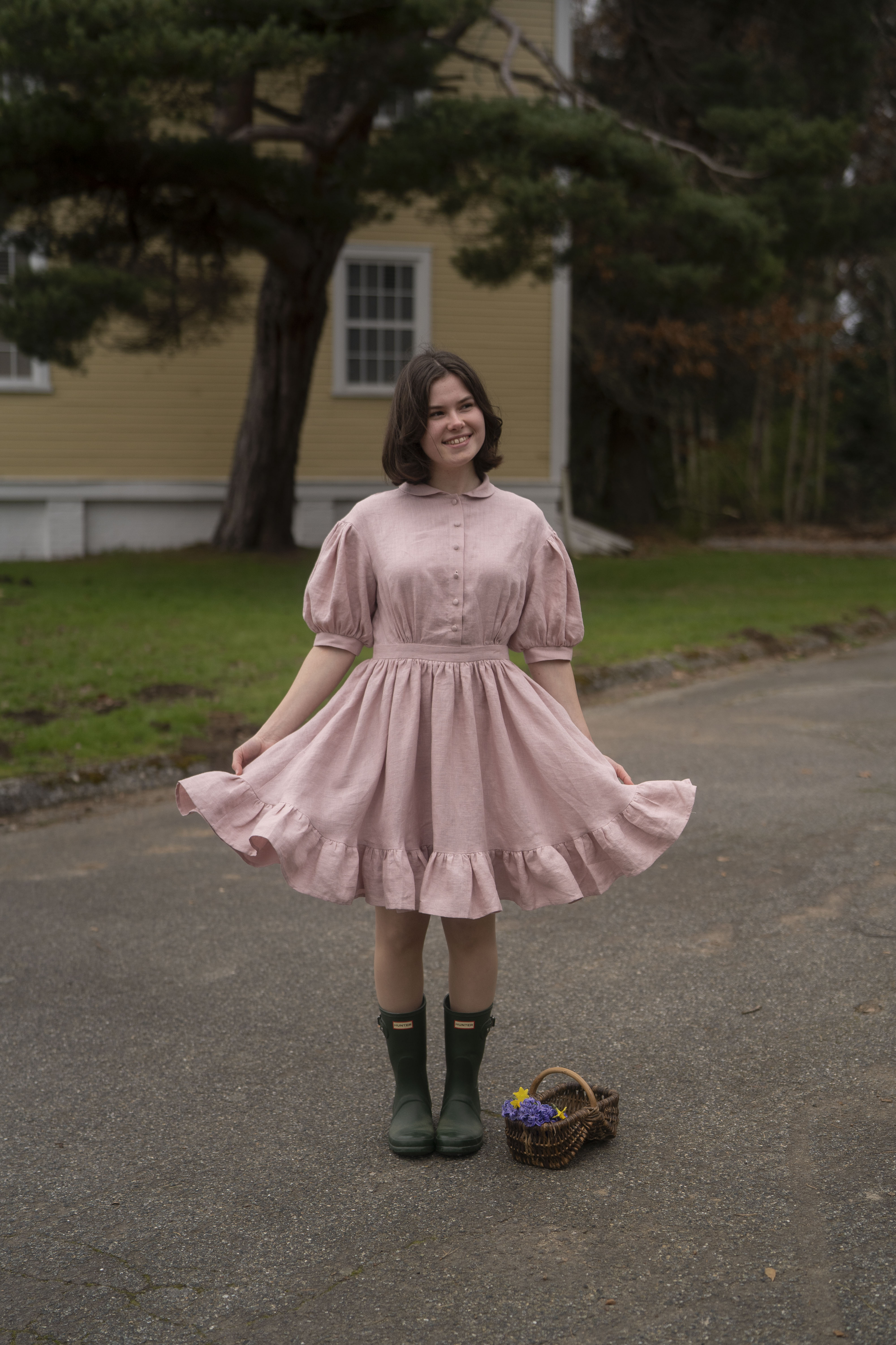 Mini Meg dress with ruffles