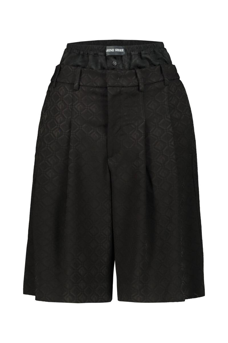 Marine Serre Moon Diamond Jacquard Tailorin Shorts Clothing