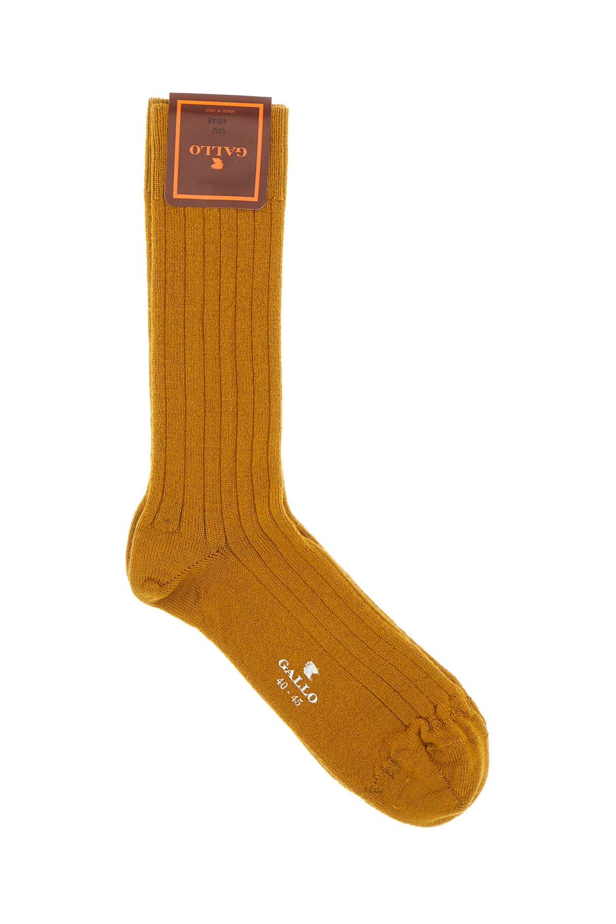 Gallo Ochre Stretch Wool Blend Socks