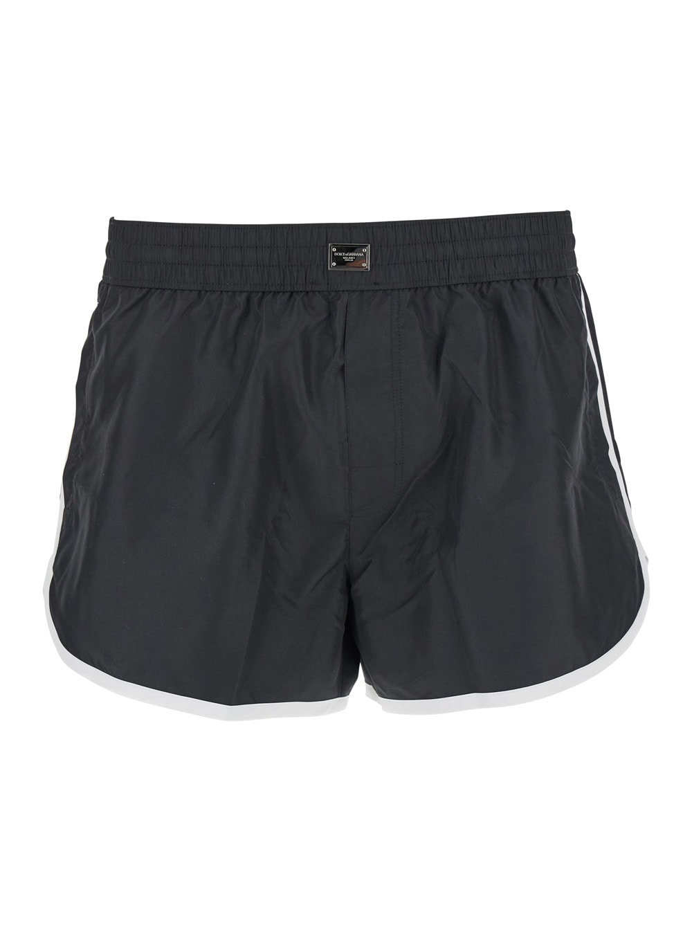 Dolce & Gabbana Black Polyester Swimming Shorts