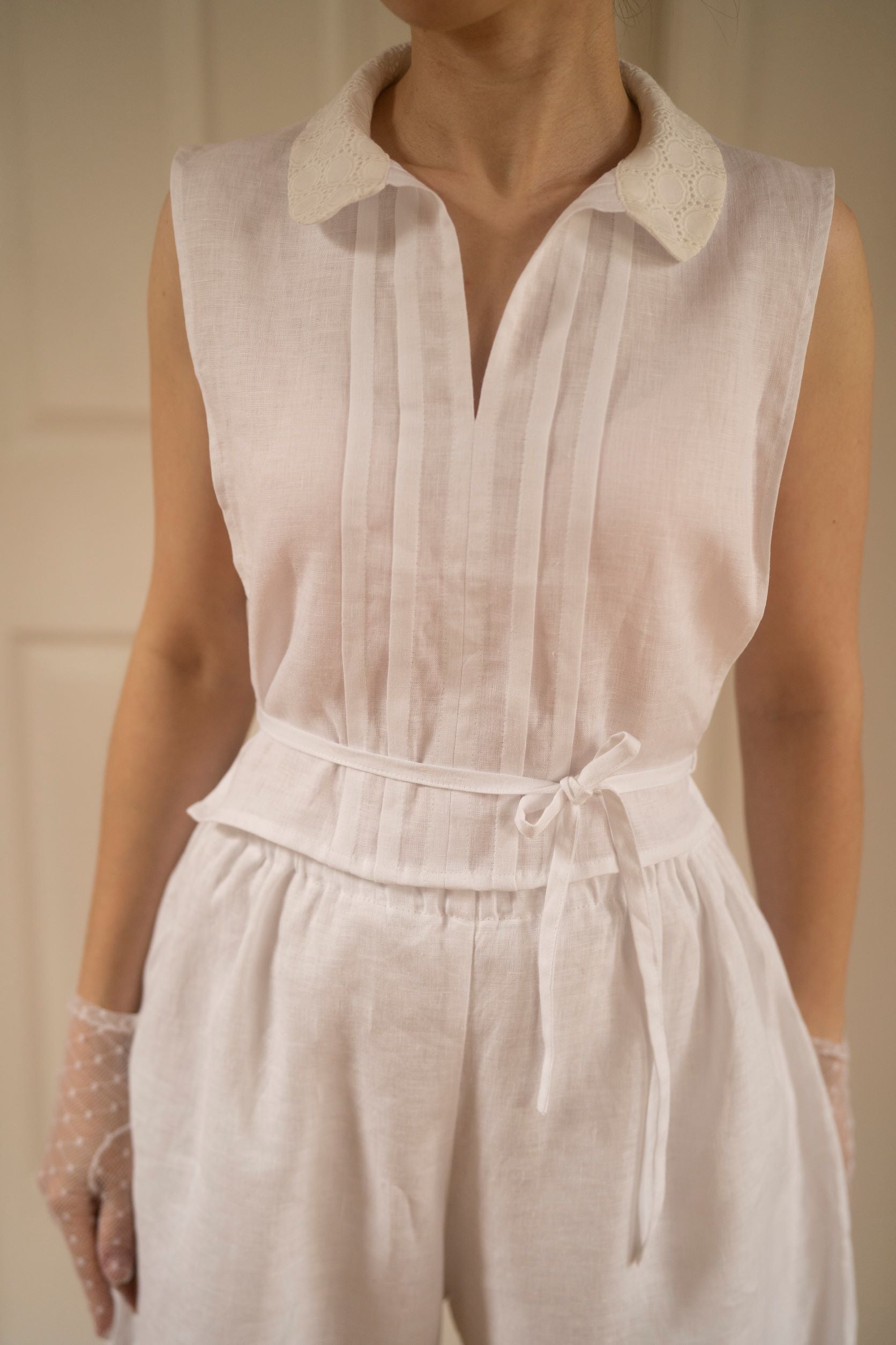 Dickey with Peter Pan Collar | Linen dickey collar