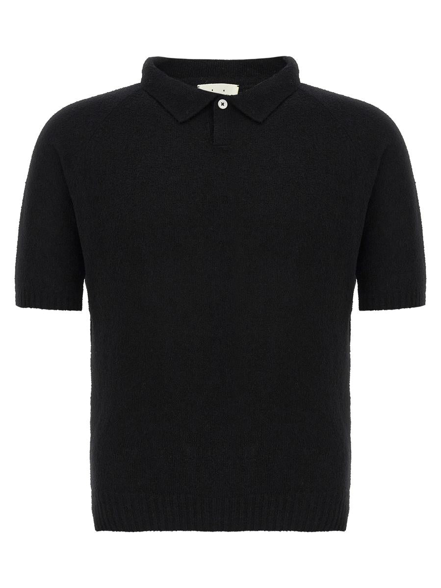 Ma'Ry'Ya Bouclé Cotton Polo Shirt
