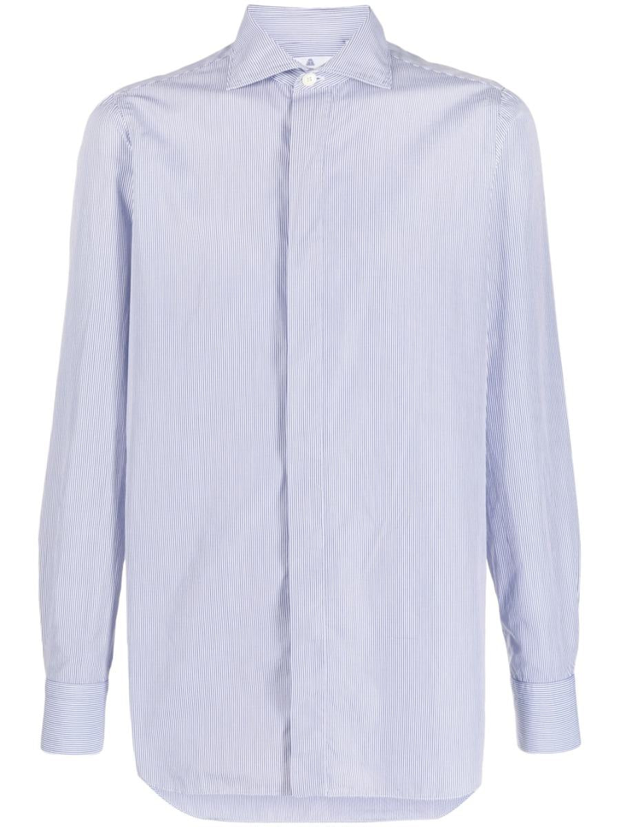 Finamore Regular Fit Striped Cotton Shirt