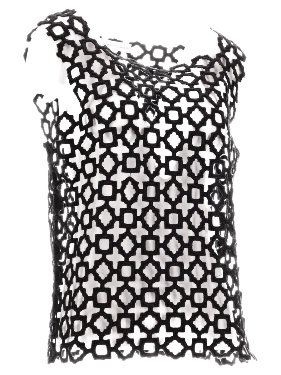 Niccolò Pasqualetti Carta Tank - Geometric Lace Embroidery