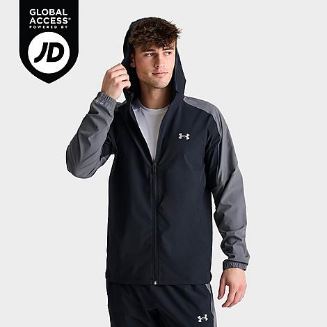 Under Armour Men's UA Storm Woven Full-Zip Jacket in Black/Grey Size: Large