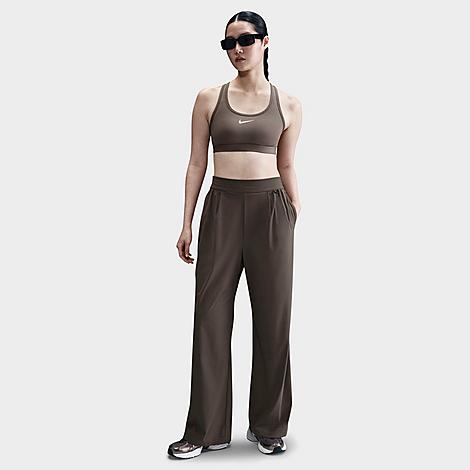 Nike Women's 24.7 PerfectStretch Dri-FIT High-Rise Wide-Leg Pants in Ironstone/Baroque Brown Size: XS