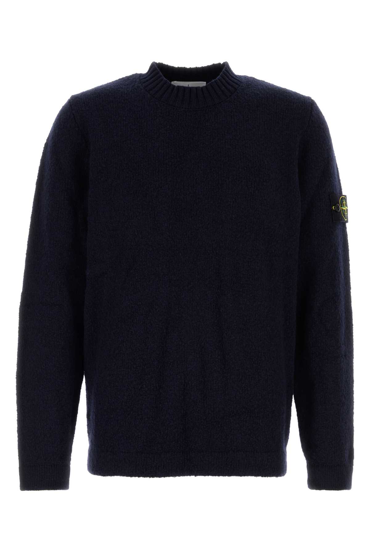 Stone Island Midnight Blue Wool Blend Sweater