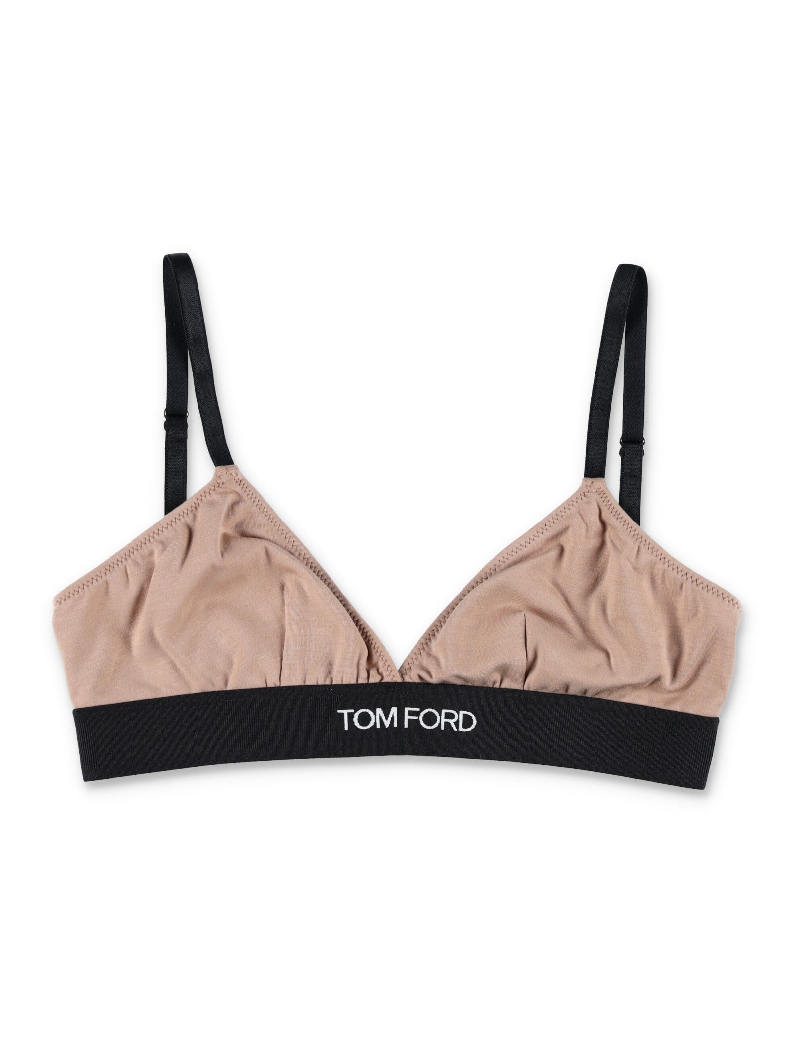 Tom Ford Triangle Bra With Logo Underband In Jersey