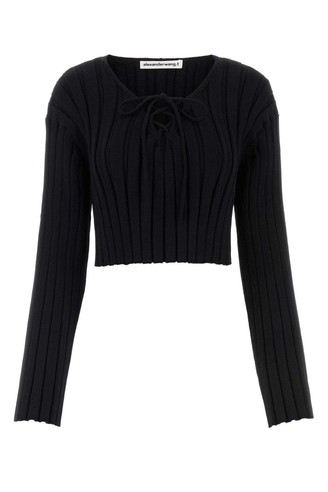 Alexander Wang Drop Shoulder Cropped Pullover
