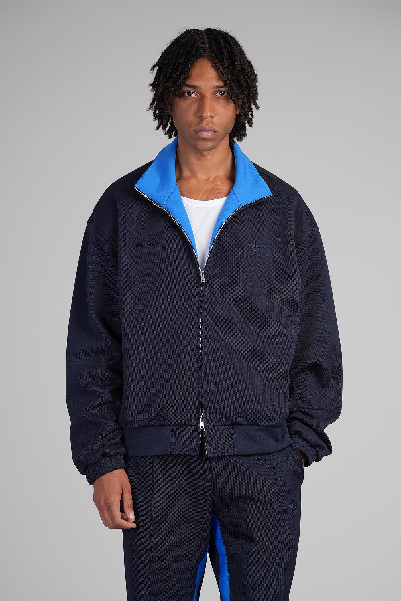 Adidas Pique Tt Sweatshirt In Blue Polyester