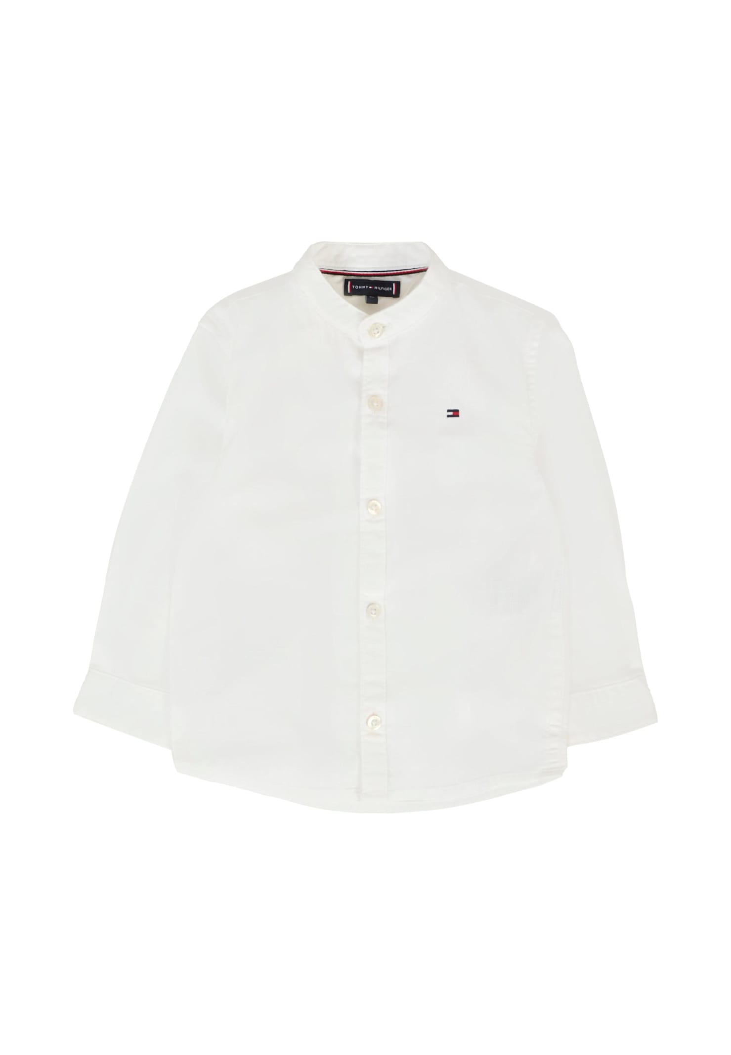 Tommy Hilfiger White Shirt For Baby Boy With Flag