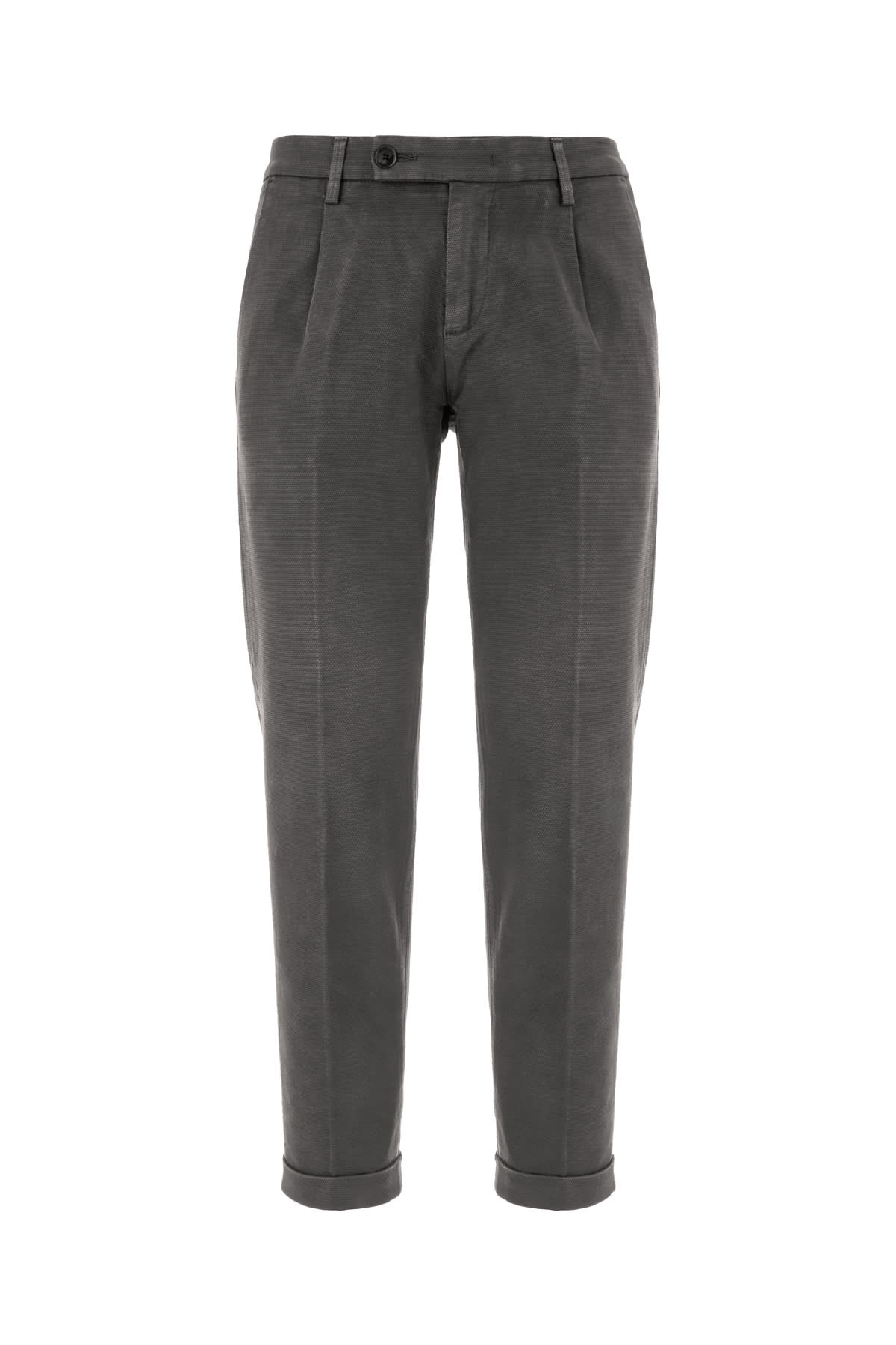 Re-HasH Dark Grey Stretch Cotton Chino Pants